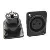 Tool Less 3Pin XLR Adapter Straight Terminal Panel Mount Connector ABS Alloy For Mobile Auditory Applications
