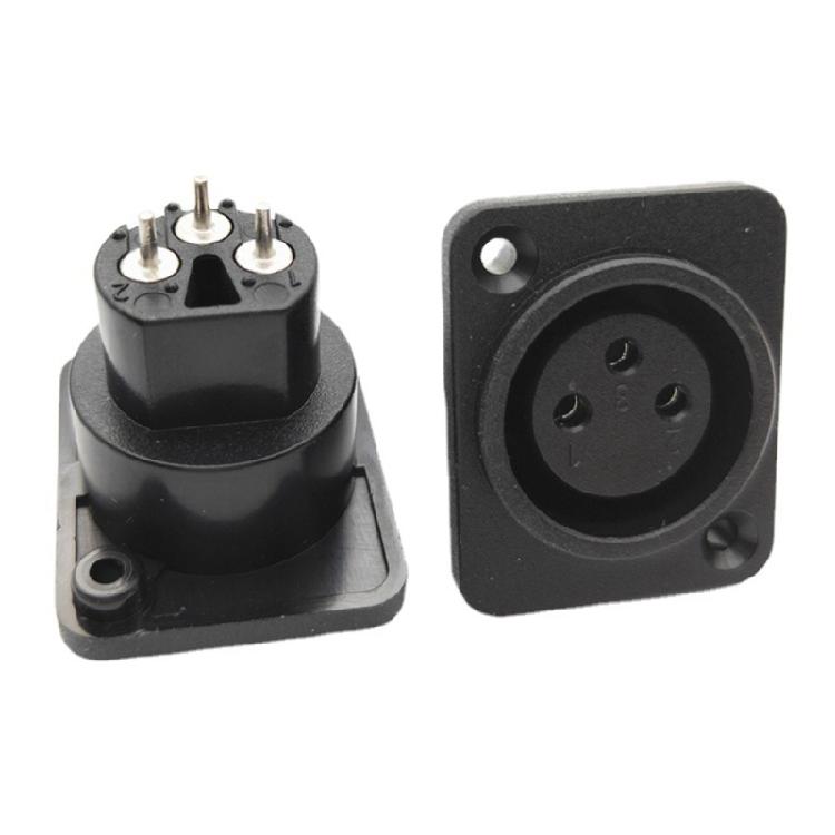 Tool Less 3Pin XLR Adapter Straight Terminal Panel Mount Connector ABS Alloy For Mobile Auditory Applications