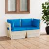 Day and Night - Day and Night 2-seater Garden Pallet Sofa with Fir Wood Cushions