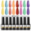 Набор лаков для ногтей ROSALIND, 8 шт., полуперманентный замачиваемый УФ-лак, гель-лак для ногтей для дизайна ногтей, УФ/светодиодная лампа