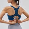 Спортивное нижнее белье женское ударопрочное пуш-ап молния йога бюстгальтер красивая спина бег тренажерный зал высокопрочный жилет
