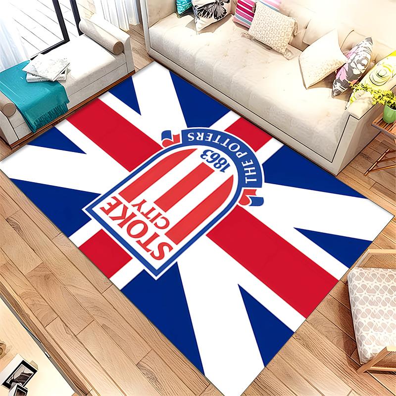 Stoke City Football Club (1) Rug Suitable For Living Rooms Bedrooms Computer Rooms Dining Areas And Placement Under Tables And Chairs Also An Ideal Ch