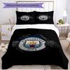 3pcs Duvet Cover Set (1*Duvet Cover + 2*Pillowcase, Without Core), Manchester City FC Print Soft All‑Season Bedding Set, Home Bedroom Decor Gift