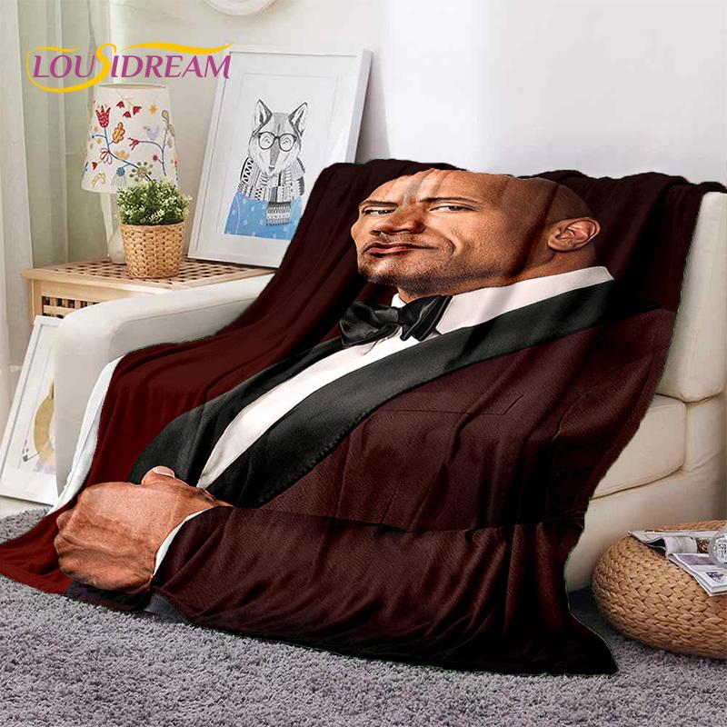 The Rock Dwayne Johnson Actor Soft Flannel Blanket,Throw Blanket Comfortable Blanket for Picnic Beds Sofa Home Bedroom Gift