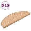 Stair Treads 15 pcs. 65 x 21 x 4 cm Gold Semi Round Large