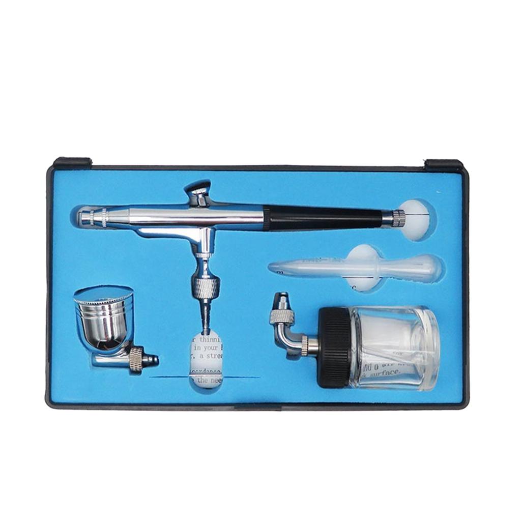 Airbrush Gun Gravity and Siphon Feed Airbrush 0.3mm Nozzle 22cc & 7cc Cups for Cake Decorating