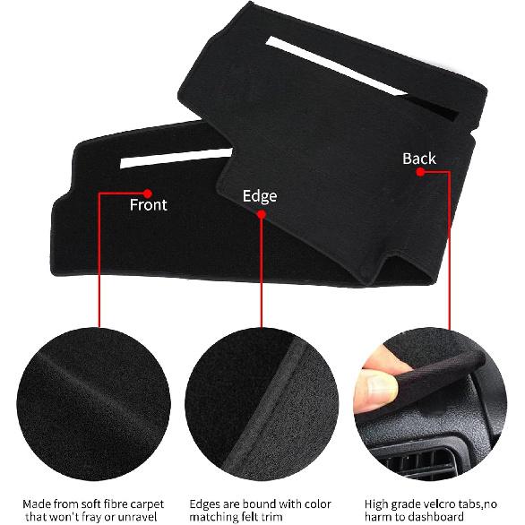 Накладка на панель приборов Коврик на приборную панель Подходит для 1994-1997 Nissan Hardbody D21 Пикап / 1994 1995 Pathfinder (черный)