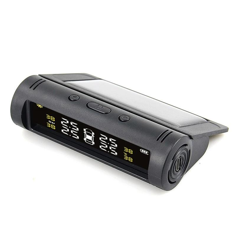 Новая Солнечная Система Мониторинга Давления в Шинах Автомобиля TPMS Сигнализация 4 Колеса Внутренний Внешний Датчик Шины Предупреждение о Температуре