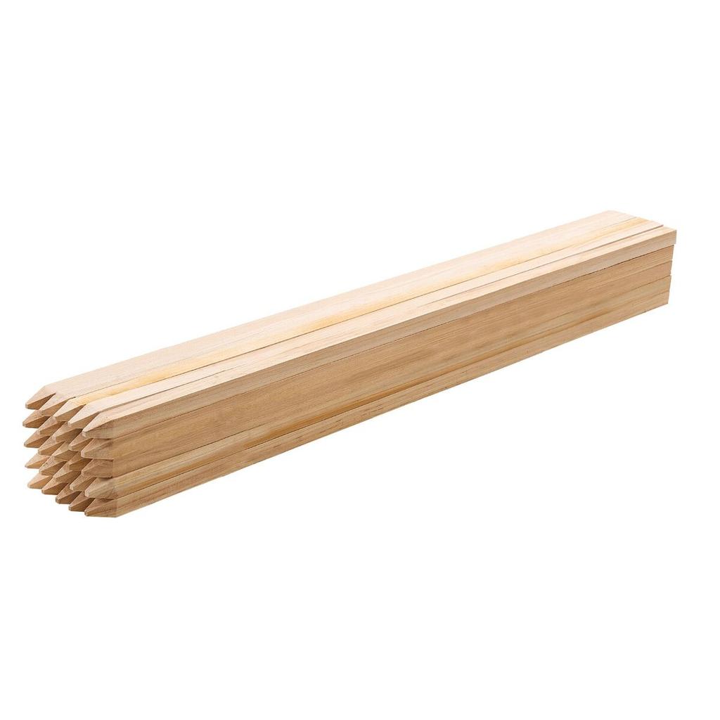 Wooden Garden Stakes, 25 Pcs 19.05×19.05×914.4 mm Survey Grading Stakes, Garden Ground Stake with Sharp Point, Fir Wood Plant Support Stake, Sign