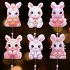 LED Light Festival Lantern Material Kits Cute Cartoon Rabbit Lamps  Photography Props