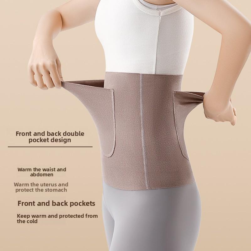 Men's and Women's Thermal Waist Belt with Pouch Warm The Stomach, Ward Off The Cold Heat Therapy To Prevent Chills Supports The Lower Back