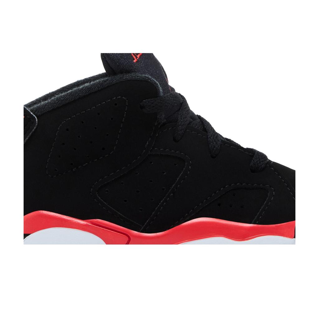 Air Jordan 6 Retro Toddler 'Reverse Infrared Salesman' (Unisex) Black / Light Crimson Toddler Shoes IQ1280 001