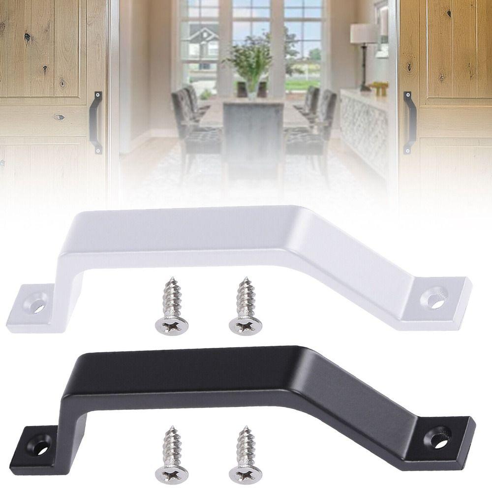 Дверные ручки из алюминиевого сплава, черные, белые, для гаражных ворот, фурнитура, ручка-тяга для амбарных дверей, дом