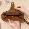Hanging Neck PU Leather Glasses Bag Printing Sunglasses Eyeglass Bag Glasses Storage Bag  Outdoor