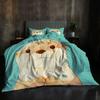 Christmas Gift 3-Piece Otter Duvet Cover Bedding Set,Queen Size, Includes Quilt Cover, Pillowcases, Machine Washable.