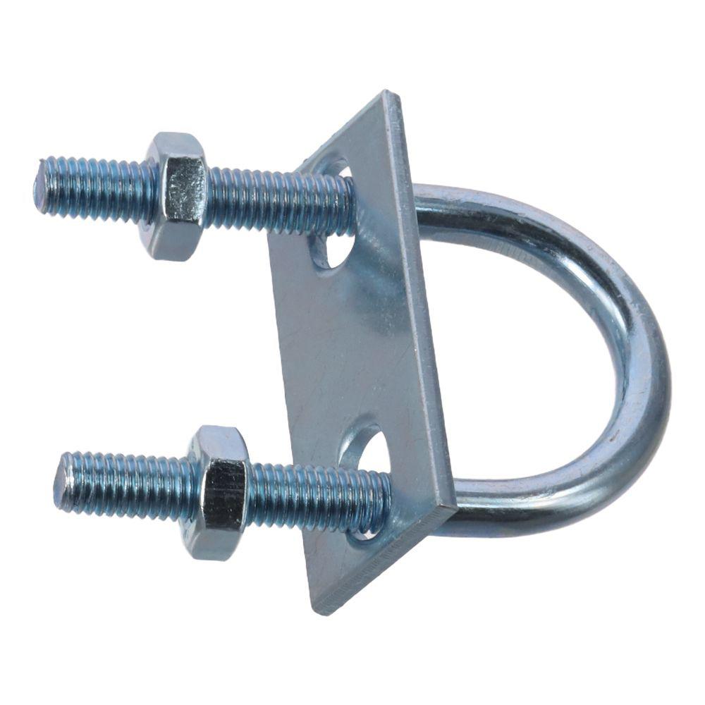4 шт., стальные, оцинкованные круглые U-образные болты, серебристые с гайкой, шайбой, круглым изгибом, U-образным зажимом