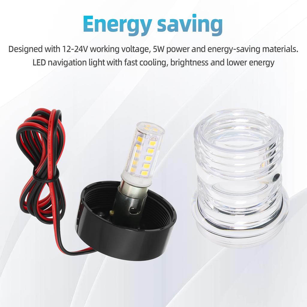 IP65 Waterproof Degree LED Boat Navigation 12~24V Light Lamp Sailing Signal Light Boat Accessories for Yacht Marine Anchor
