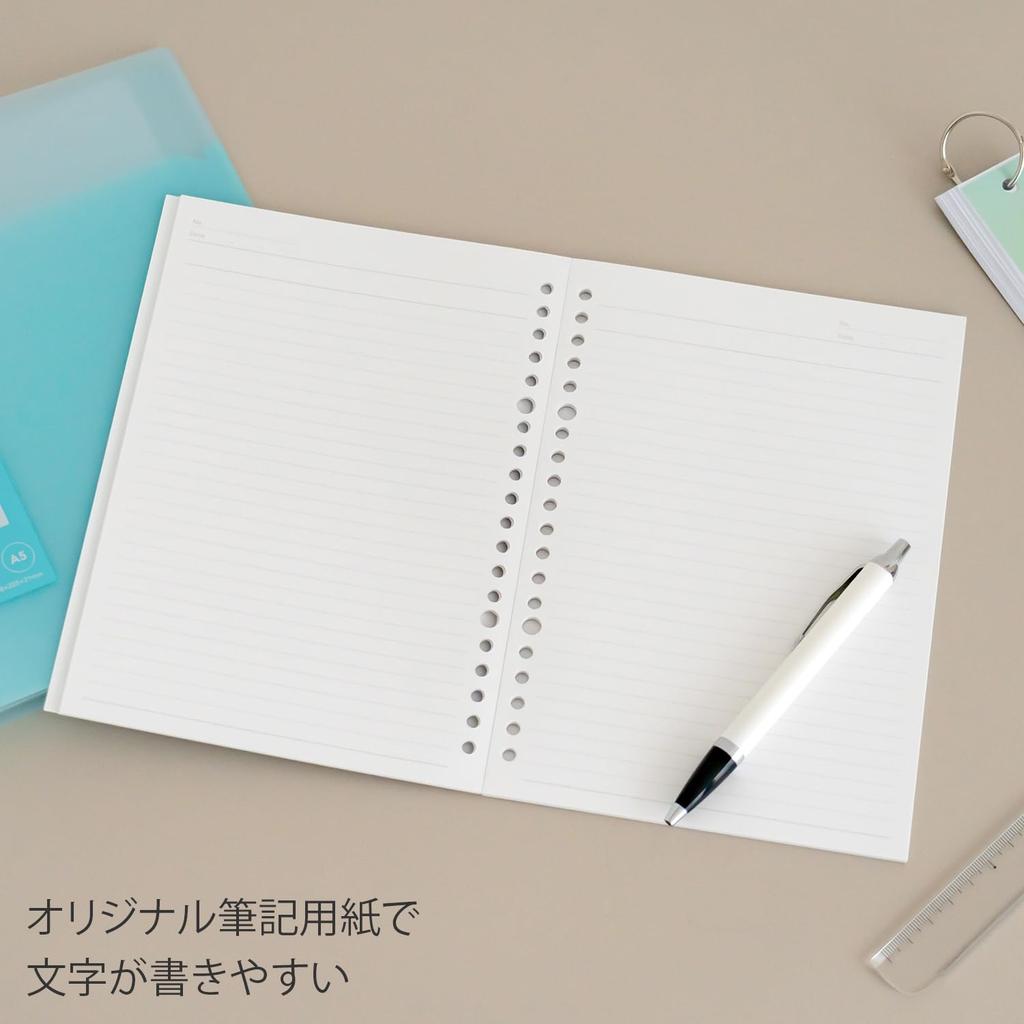 Блокнот на кольцах Kyokuto Paperule A5, клетка B, 50 листов, 5 упаковок RPL01B05T