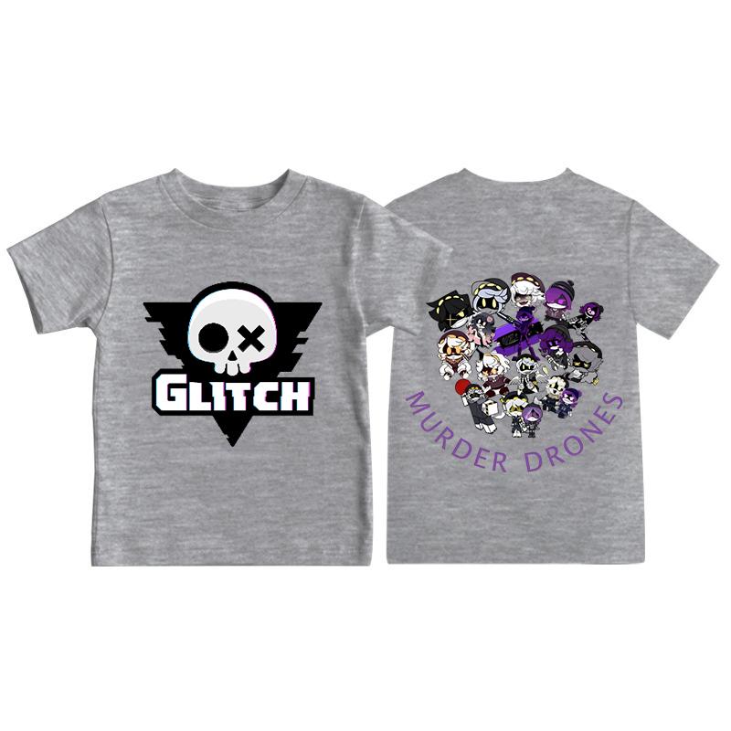 Murder Drones T-shirt Uzi and N Print Casual Kids Short-sleeved Tops Cartoon Anime T Shirts Comfortable Summer Crew Neck T-shirt