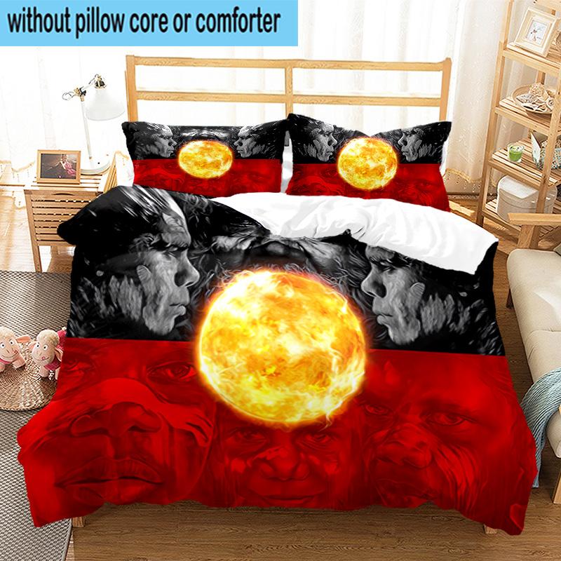 Sunrise Australian Indigenous Art 3pcs Bedding,Including 1pc Duvet Cover And 2pcs Pillowcases Perfect for Christmas,Ideal for Bedroom, Dormitory