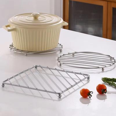 Набор подставок из нержавеющей стали - утолщенная теплоизоляционная прокладка, многоцелевая прихватка для кастрюль, коврик для посуды, подставка для пароварки, решетка для охлаждения