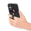 For iPhone 16 Case PU Leather+TPU Hidden Card Holder Drop-proof Phone Cover with Kickstand