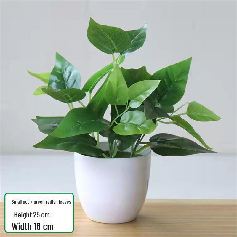 Декоративный набор небольших искусственных цветов в горшках для декора дома и гостиной