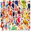 50 Soft and Fashionable Girl Outfit Stickers New Style Fashion Four Seasons Dressing Girl Character Stickers