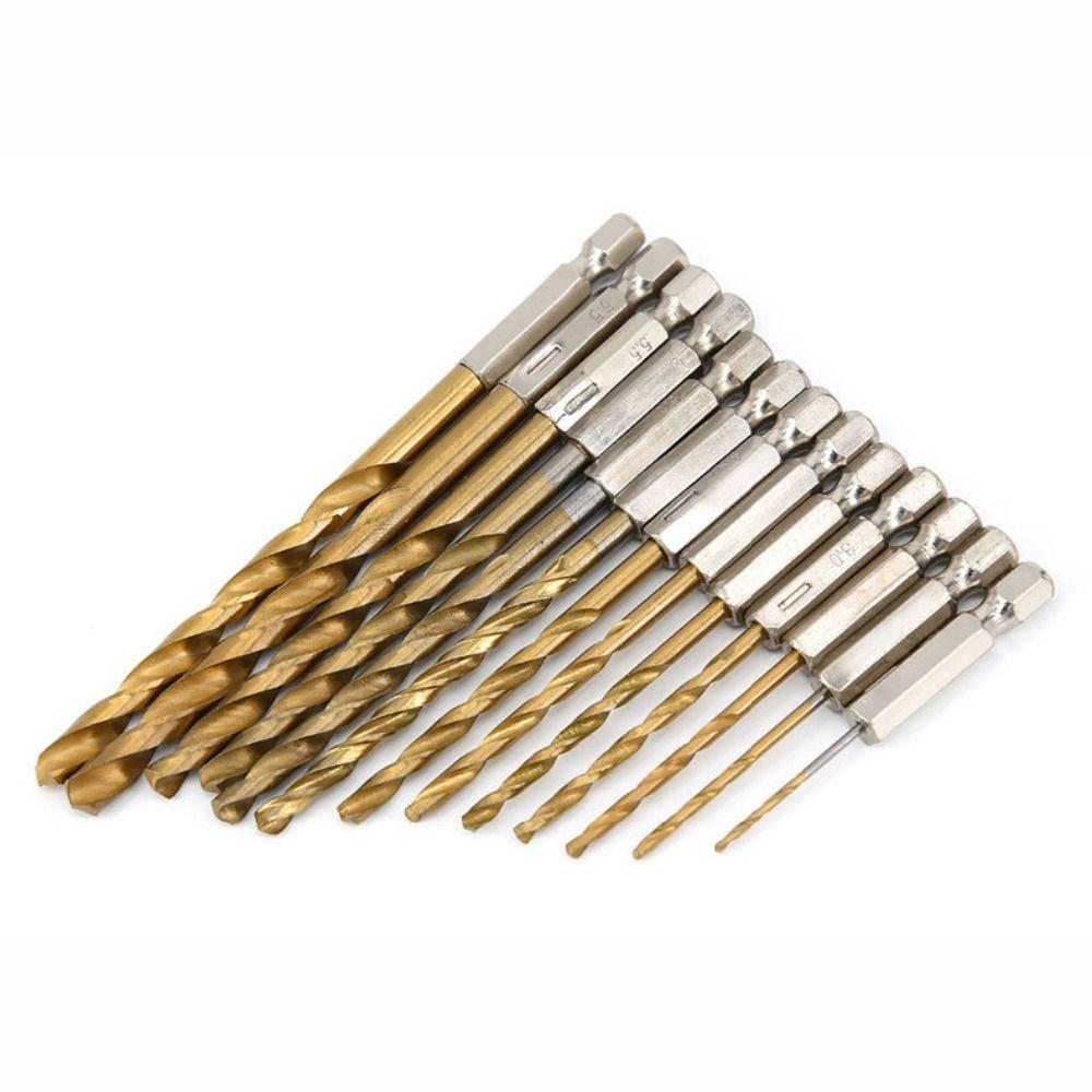 1.5-6.5mm Twist Drill Titanium Plated Wood Drilling New Power Accessory