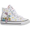 Converse Hello Kitty X Chuck Taylor All Star Модные Удобные Высокие Кроссовки для Ходьбы Детская Обувь Белая 764635C