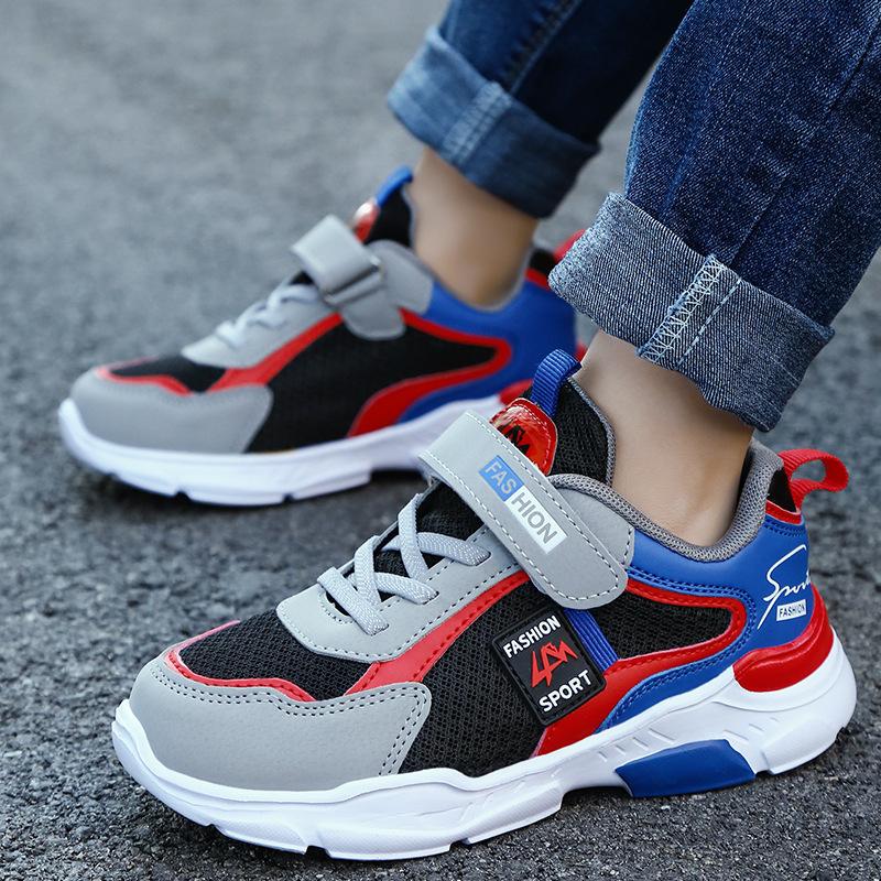 Детские одноклассники, средние и большие спортивные туфли, сетчатые туфли, спортивная обувь, сетчатые одноклассники, дышащие мальчики
