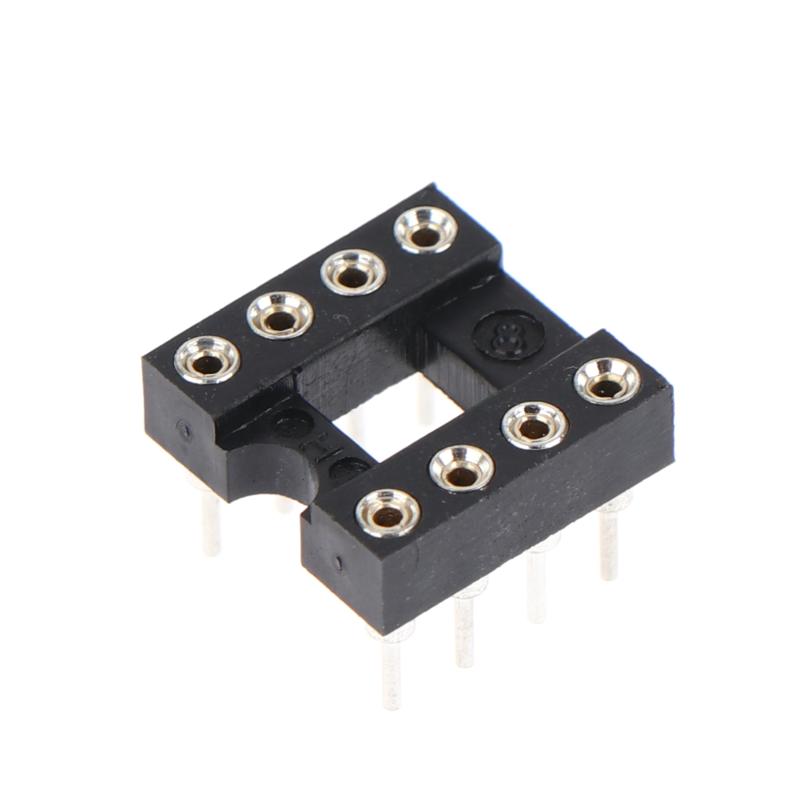 Original 8 Pin 8Pin 8P Round Hole Dip Ic Sockets Adaptor Solder Type Dip-8 Round Ic Socket