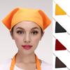 Треугольный платок на голову, однотонный тюрбан на шнуровке, однотонный пекари, бариста, повара, официантки, однотонная универсальная шляпа, головной убор