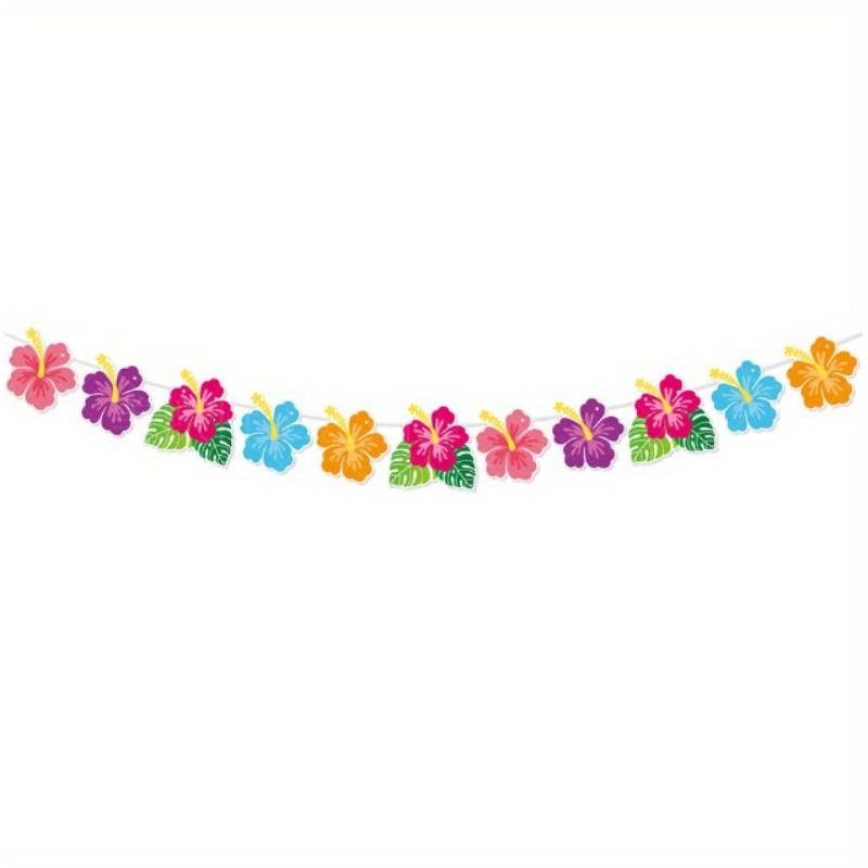 Гавайские украшения для вечеринки, летние флажки с фламинго, баннеры тропического парка дикой природы, украшения для вечеринки