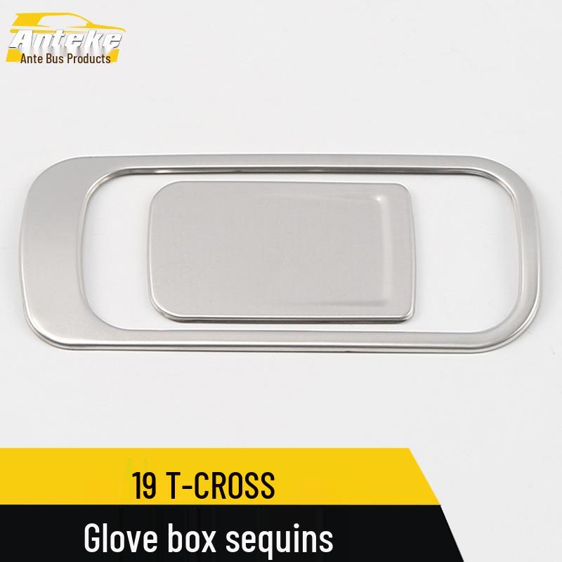 T-CROSS Накладка с блестками на перчаточный ящик и рамка ручки для хранения в пассажирском салоне