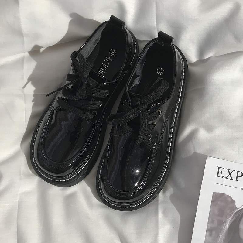 Туфли-оксфорды JK униформы студенческие на плоской подошве с круглым носком маленькие кожаные туфли женские новые в британском колледжском стиле японские туфли с большим носком одинарные