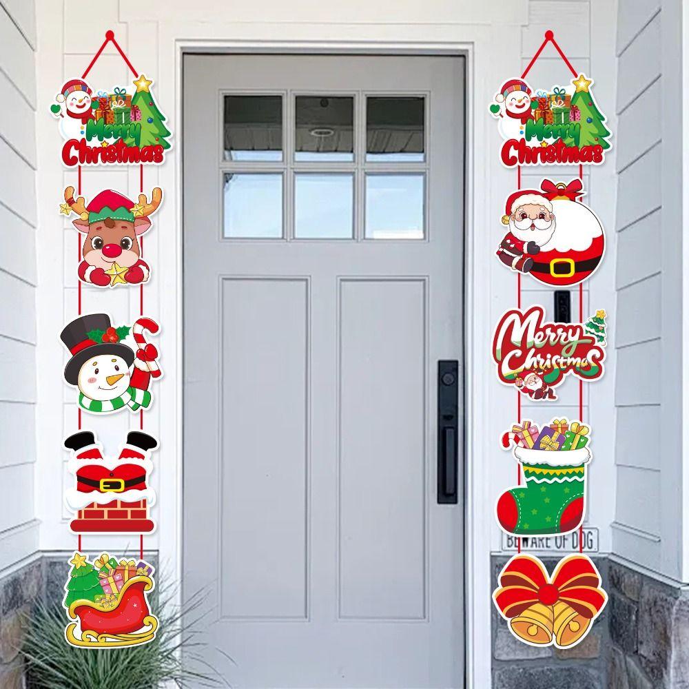 Santa Clause Merry Christmas Door Hanger Multicolor Christmas Tree Ornament  Home Decoration