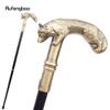 Copper Wolf Walking Cane Fashion Decorative Walking Stick Gentleman Elegant Cosplay Cane Knob Crosier 90cm