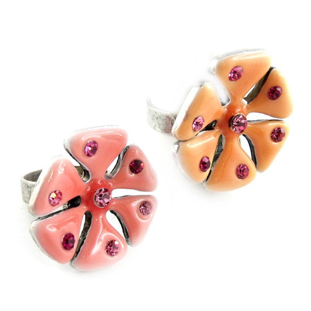 Les Trésors De Lily [E0598] - Pink 'Mimosas' Designer Ring