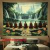 Zen meditation art Digital printing polyester wall tapestry suitable for use in living rooms bedrooms offices bars party