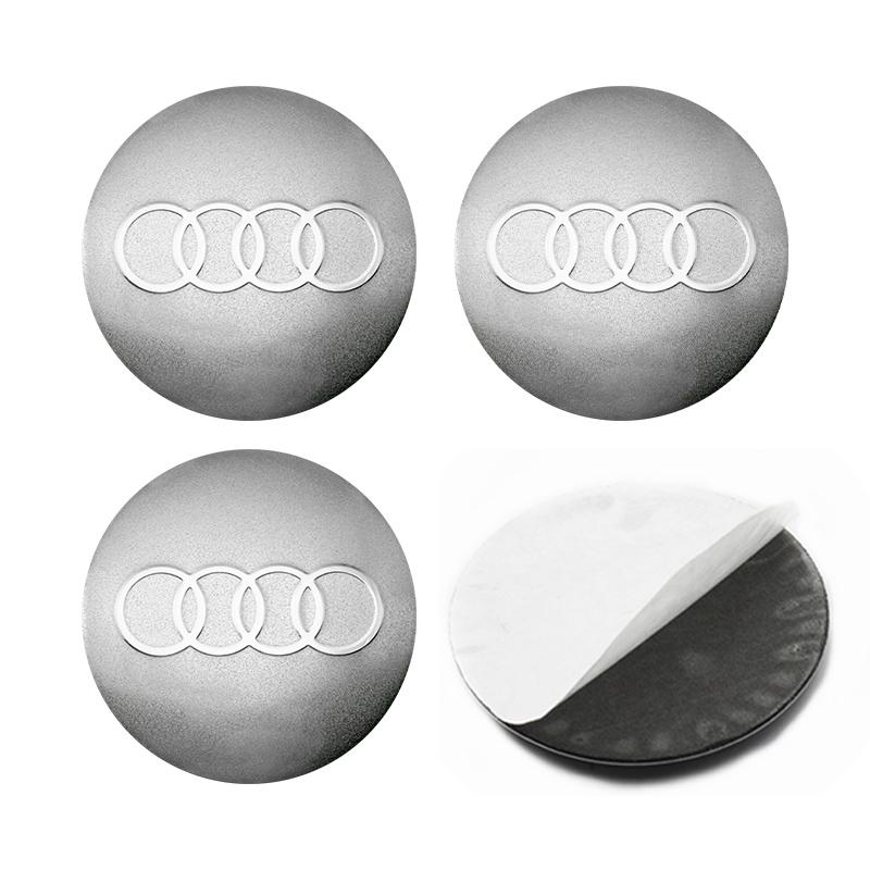 For Audi A5 4Pcs 56mm Car Wheel Hub Cap Center Sticker Emblem Badge Decal Accessories For Audi A1 A3 A4 A5 A6 A7 Q3 Q5 Q7 RS3 RS4 RS5 S3 S4