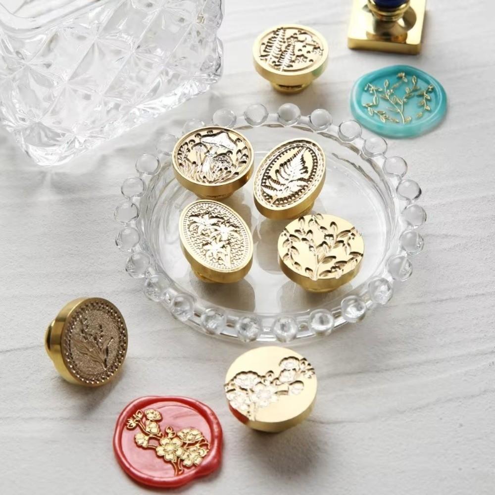 Round Wax Seal Stamp Flowers Sealing Wax Supplies Scrapbooking Sealing Wax Gift Packaging Cards