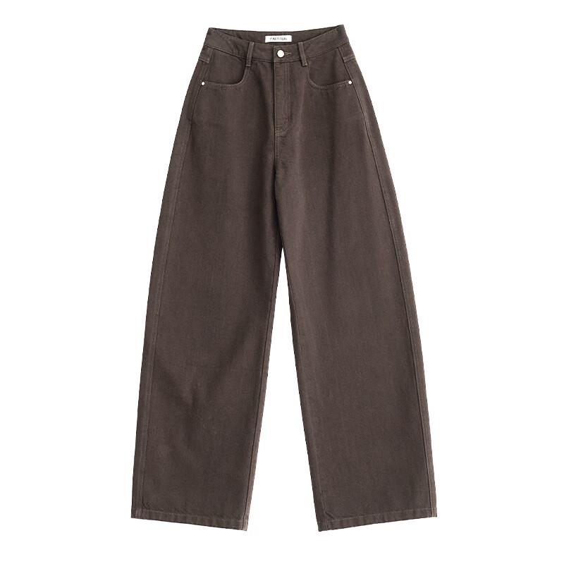 FAESSLIN Женские джинсы деним с высокой посадкой, прямые, с широкими штанинами