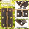 6 2.5-inch 6-hole copper ball bearing hinges with mounting screws for cabinets windows and outdoor bronze