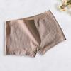 Women Underpants Seamless Mid Waist Cotton Solid Color Stretchy Boxers Anti-exposure Moisture-wicking Briefs Daily Wear Work Study Travel