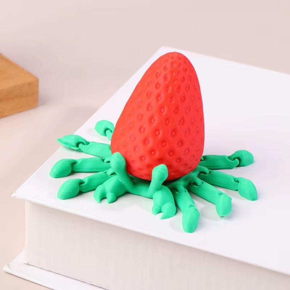 Шарнирный 3D-печатный клубничный краб, гибкая поза, 3D-печатная модель краба, детская игрушка