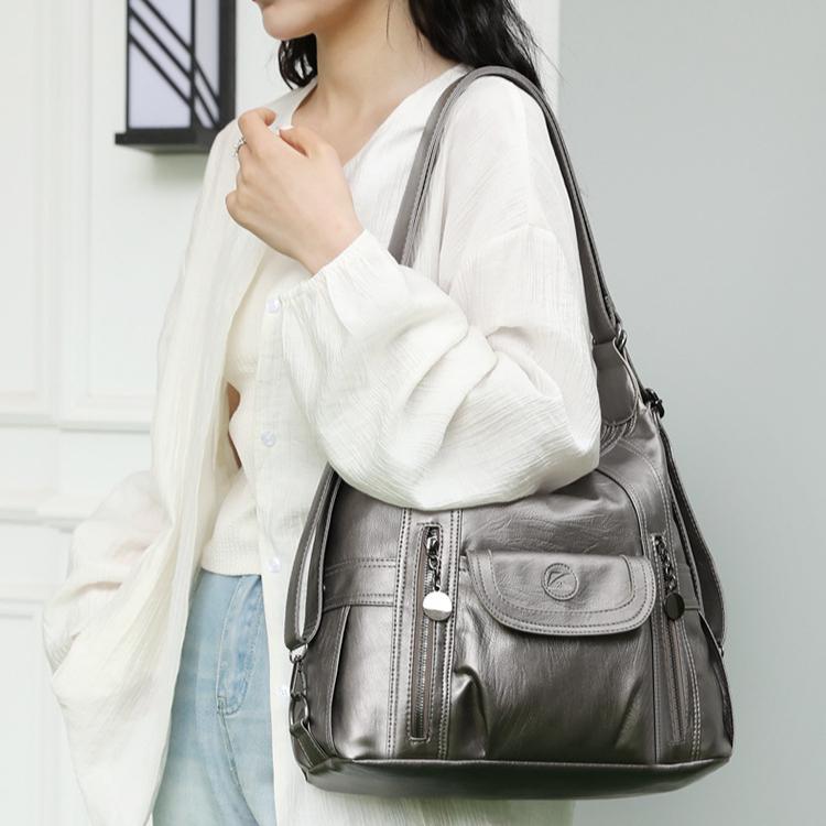 Сумка через плечо женская сумка через плечо тренд простая модная ручная большая вместительная сумка из искусственной кожи