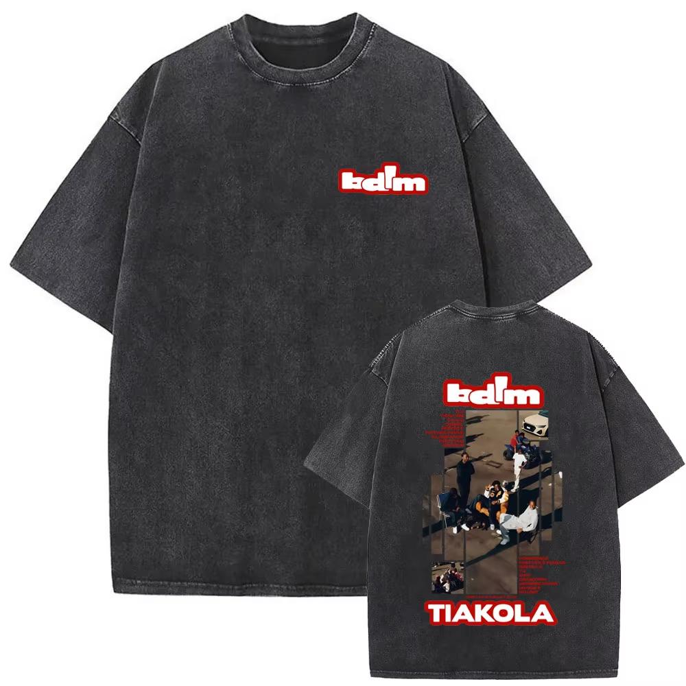 Rapper Album Graphic Washed Vintage Tshirt Men Women Hip Hop Fashion Pop Music cotton Tshirt Male Vintage Oversized Tops