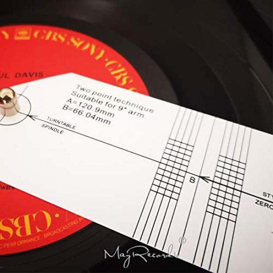 MayRecords Измеритель калибровочного расстояния картриджа LP-пластинки Акриловый шаблон Угломер Регулировка вылета Аксессуар для проигрывателя пластинок (С)