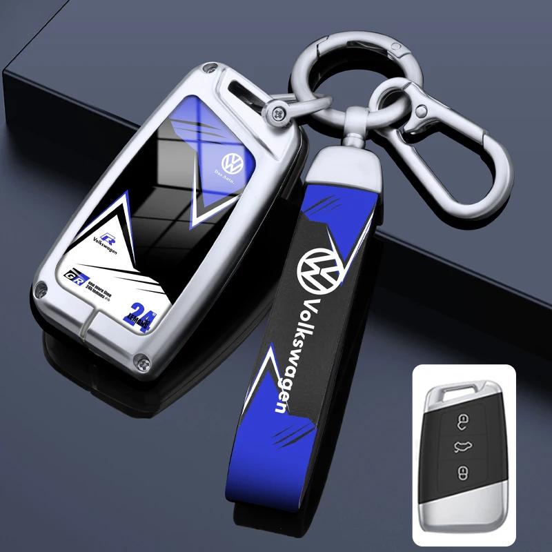 Valve Stems Caps For VOLKSWAGEN VW 3 Buttons Car Smart Key Case Cover Protector Shell For VW Volkswagen Magotan GTE Passat B6 B7 RD8